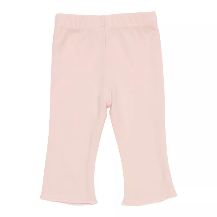 Pantaloni din bumbac organic evazati - Soft Pink - Vintage Little Flowers - Little Dutch