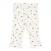 Pantaloni din bumbac organic evazati - White Blossom - Vintage Little Flowers - Little Dutch