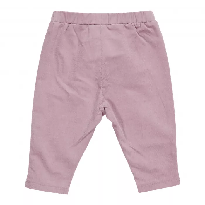 Pantaloni din catifea de bumbac organic - Mauve - Vintage Little Flowers - Little Dutch