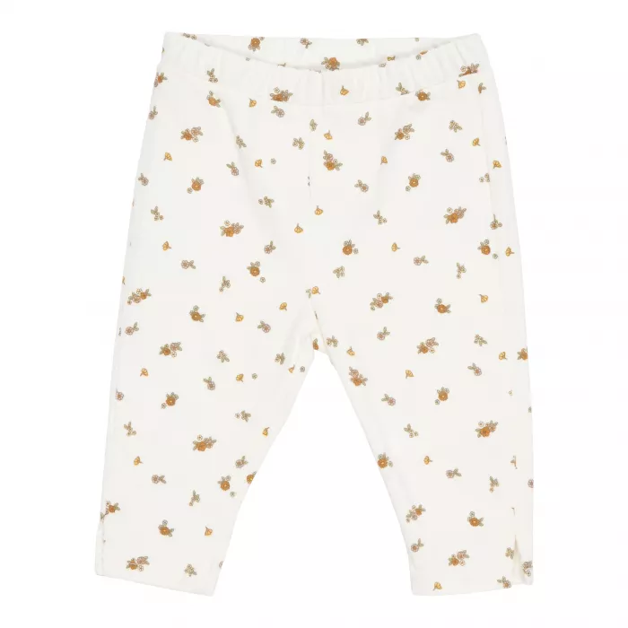 Pantaloni din catifea de bumbac organic - White Blossom - Little Dutch