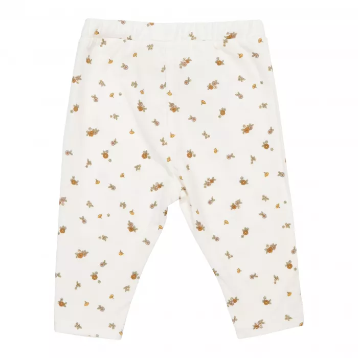 Pantaloni din catifea de bumbac organic - White Blossom - Little Dutch