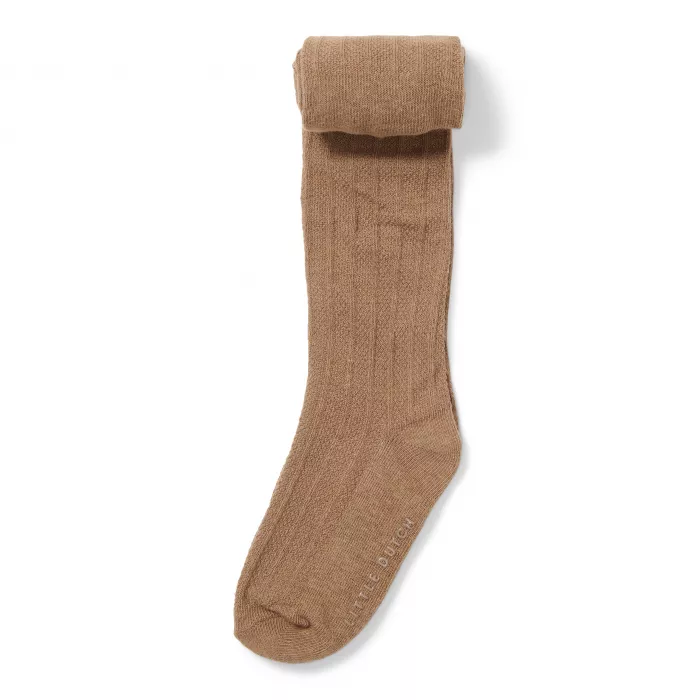 Ciorapi din bumbac organic pentru copii - Brown - Little Dutch