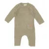 Salopeta tricotata pentru bebelusi - Olive - Sailors Bay - Little Dutch