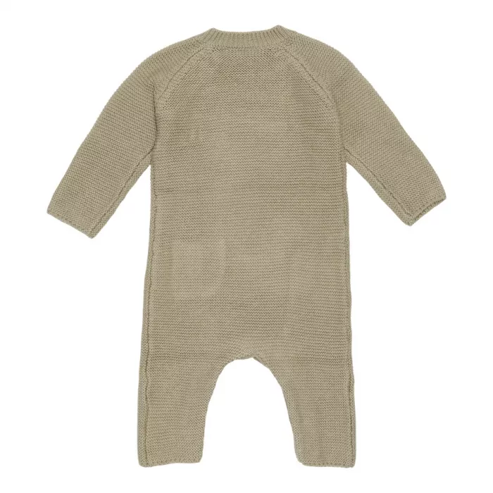 Salopeta tricotata pentru bebelusi - Olive - Sailors Bay - Little Dutch