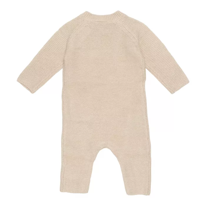 Salopeta tricotata pentru bebelusi - Sand - Little Goose - Little Dutch