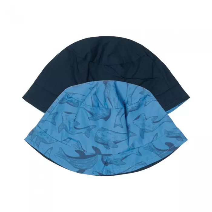 Palarie de soare reversibila - Sea Life Blue - Little Dutch
