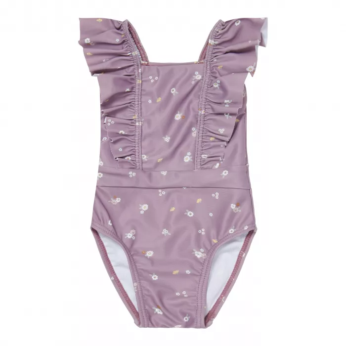 Costum de baie cu protectie UV 50+ - Mauve Blossom - Little Dutch