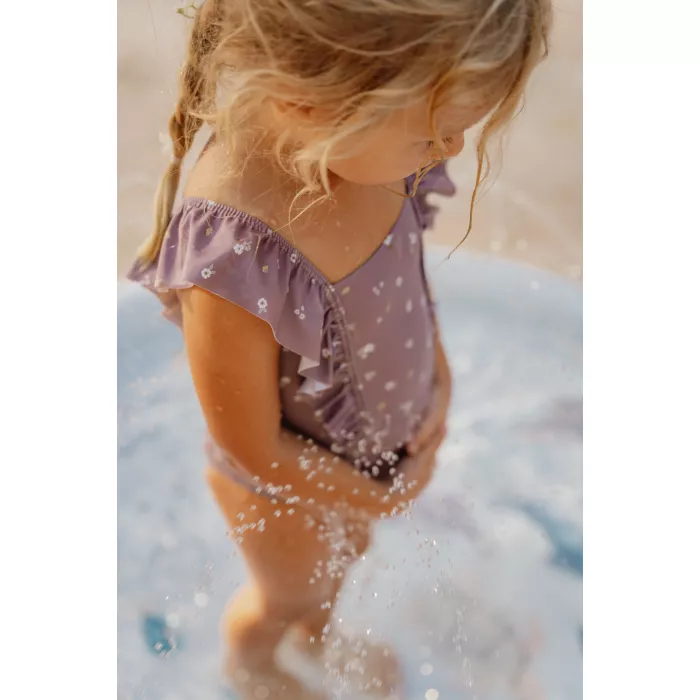 Costum de baie cu protectie UV 50+ - Mauve Blossom - Little Dutch