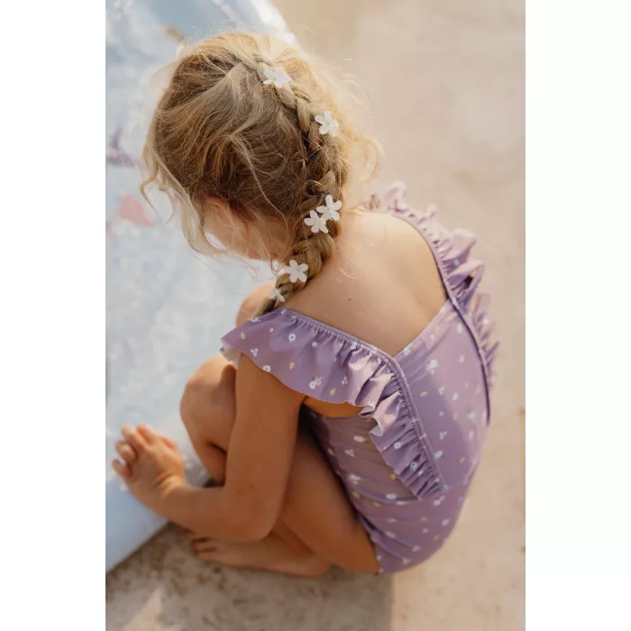 Costum de baie cu protectie UV 50+ - Mauve Blossom - Little Dutch