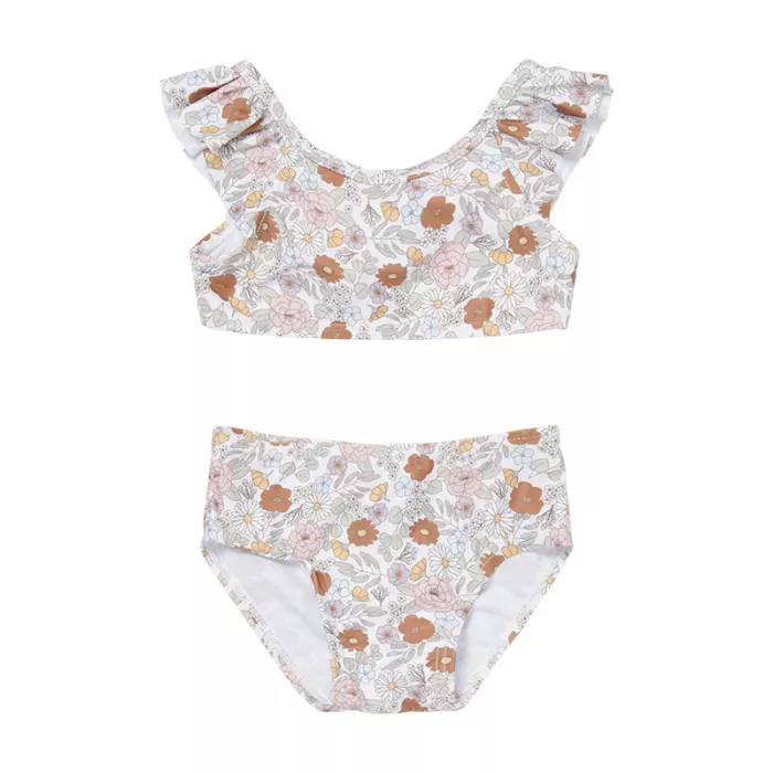 Costum de baie cu doua piese cu protectie UV 50+ - Vintage Little Flowers - Little Dutch