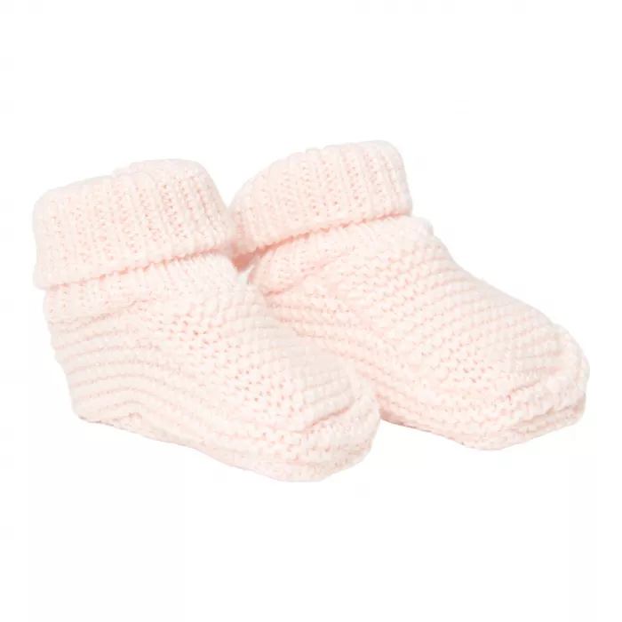 Botosei tricotati pentru bebelusi - Pink - Flowers & Butterflies - Little Dutch
