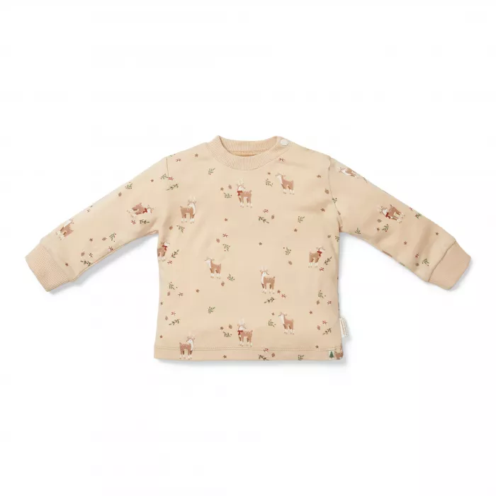 Pijama cu maneca lunga din bumbac organic pentru copii - CHRISTMAS - Little Dutch