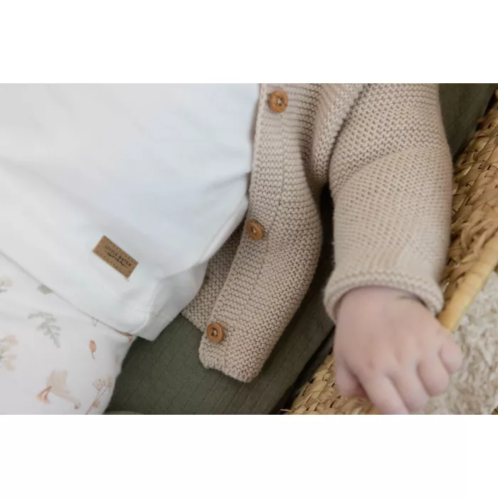 Cardigan tricotat pentru bebelusi - Sand - Little Goose - Little Dutch