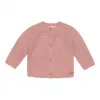 Cardigan tricotat pentru bebelusi - Vintage Pink - Little Pink Flowers - Little Dutch