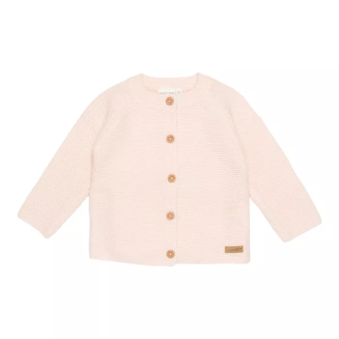 Cardigan tricotat pentru bebelusi - Pink - Flowers & Butterflies - Little Dutch