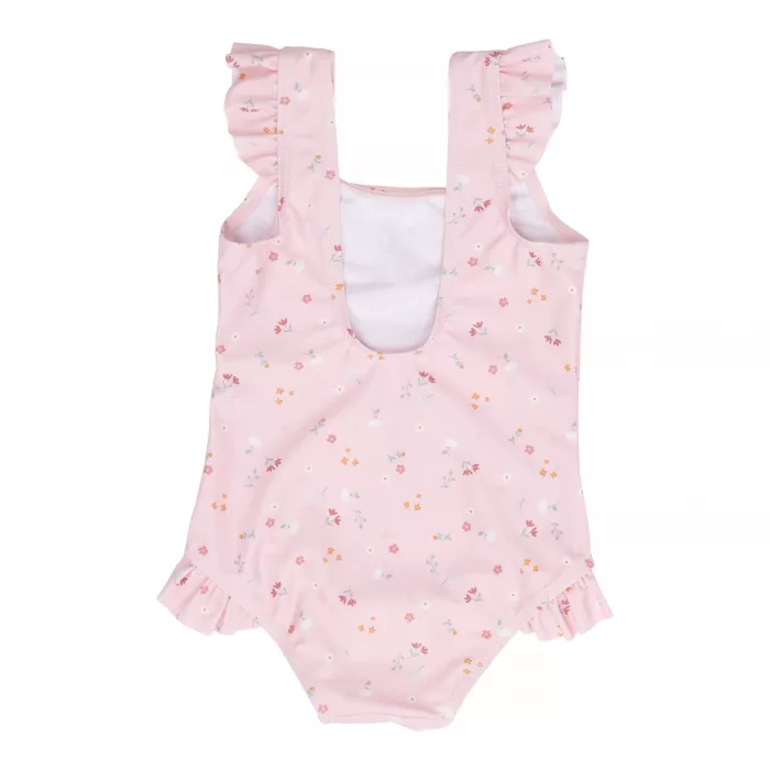 Costum de baie intreg cu protectie UV 50+ - Little Pink Flowers - Little Dutch