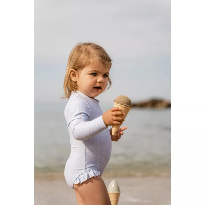 Costum de baie cu maneca lunga cu protectie UV 50+ - Daisies - Little Dutch