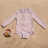 Costum de baie intreg cu maneca lunga cu protectie UV 50+ - Summer Flowers - Little Dutch