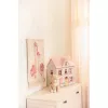 Poster tesut din bumbac organic pentru camera copilului - Flamingo - Safari Friends - Little Dutch