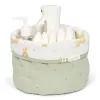 Cos de depozitare rotund matlasat pentru comoda de infasat - 20 x 15 - Green Leo Safari - Little Dutch