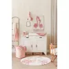 Cos de depozitare din bumbac organic pentru camera copilului - 35x45 cm -  Roz Blooming Safari - Little Dutch