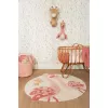 Cos de depozitare din bumbac organic pentru camera copilului - 35x45 cm -  Roz Blooming Safari - Little Dutch