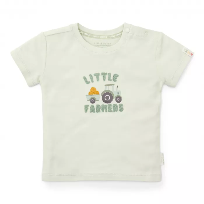 Tricou din bumbac organic - Farm Green - Little Dutch