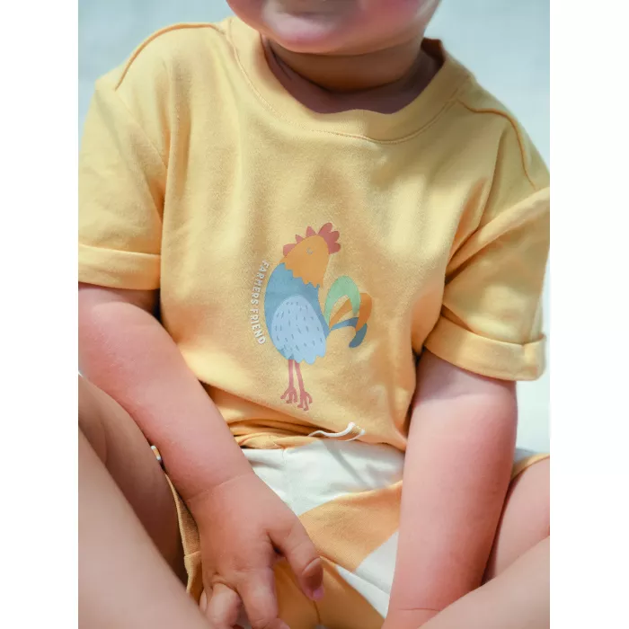 Tricou din bumbac organic - Sunny Yellow - Little Dutch