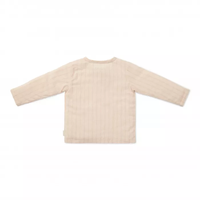 Bluza cu maneca lunga din mix de in si bumbac - Sand Stripes - Little Dutch