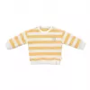 Bluza cu maneca lunga din bumbac organic- Sunny Yellow Stripes - Little Dutch