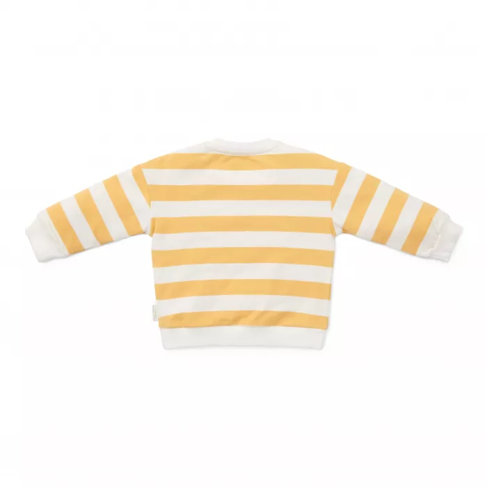 Bluza cu maneca lunga din bumbac organic- Sunny Yellow Stripes - Little Dutch