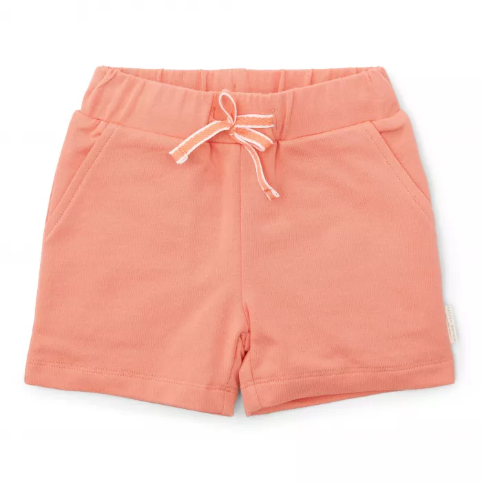 Pantaloni scurti din bumbac organic- Little Farmer Red - Little Dutch