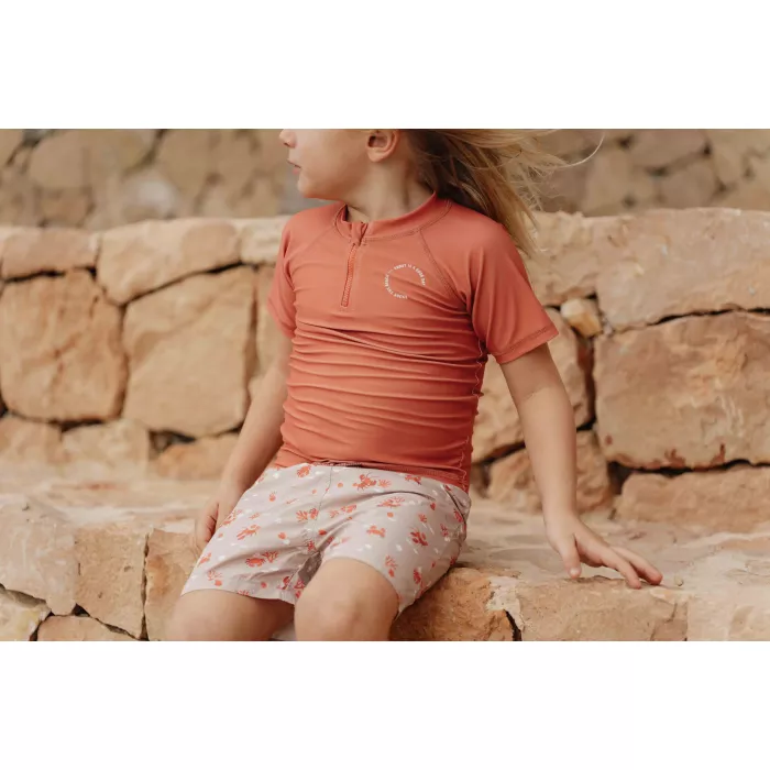 Tricou cu protectie UV 50+ - Coral - Little Dutch