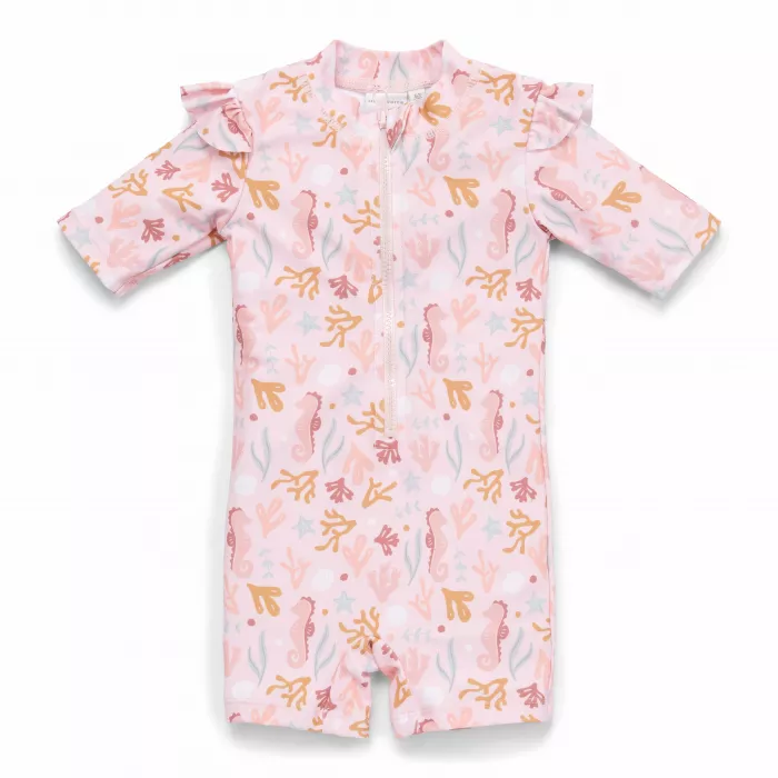 Costum de baie intreg cu protectie UV 50+ - Ocean Dreams Pink - Little Dutch