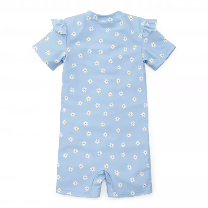 Costum de baie intreg cu protectie UV 50+ - Daisies Blue - Little Dutch