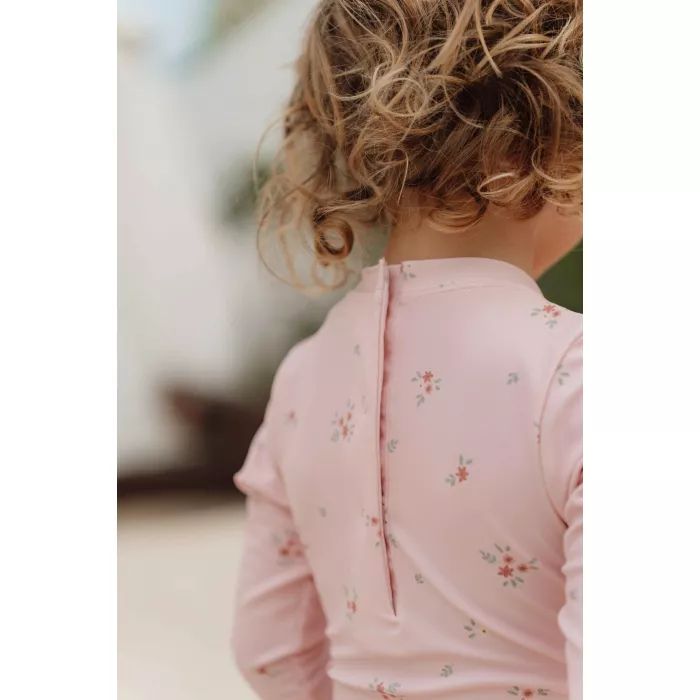 Costum de baie cu maneca lunga cu protectie UV 50+ - Rosy Meadows - Little Dutch