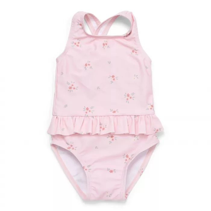 Costum de baie intreg fara maneci cu protectie UV 50+ - Rosy Meadows - Little Dutch