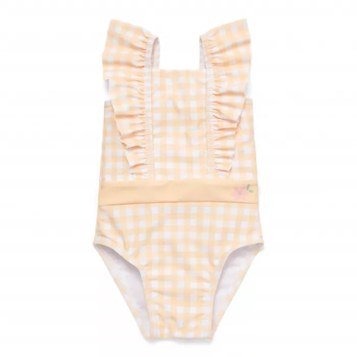 Costum de baie intreg fara maneci cu protectie UV 50+ - Sunshine Checks - Little Dutch