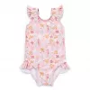 Costum de baie intreg fara maneci cu protectie UV 50+ - Ocean Dreams Pink - Little Dutch