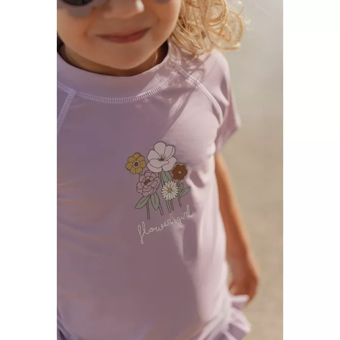 Tricou cu protectie UV 50+ - Mauve - Little Dutch