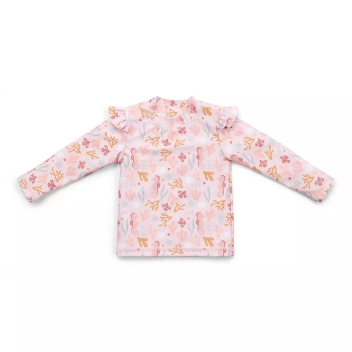 Bluza cu maneca lunga cu protectie UV 50+ - Ocean Dreams Pink - Little Dutch