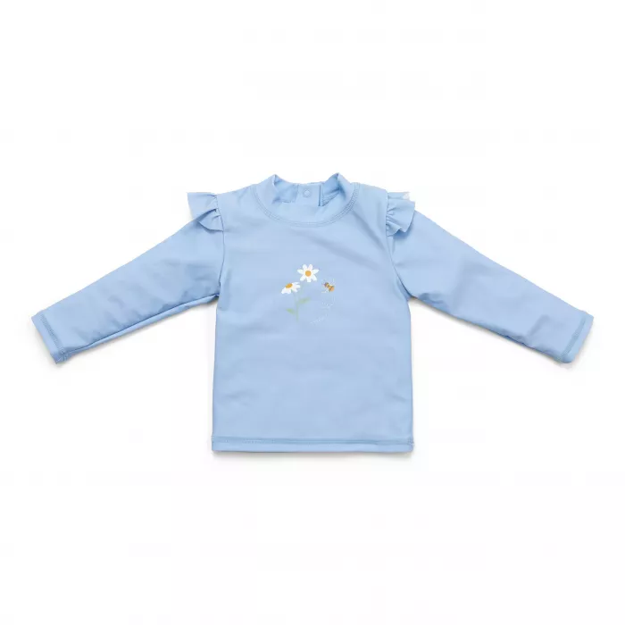 Bluza cu maneca lunga cu protectie UV 50+ - Daisies Blue - Little Dutch