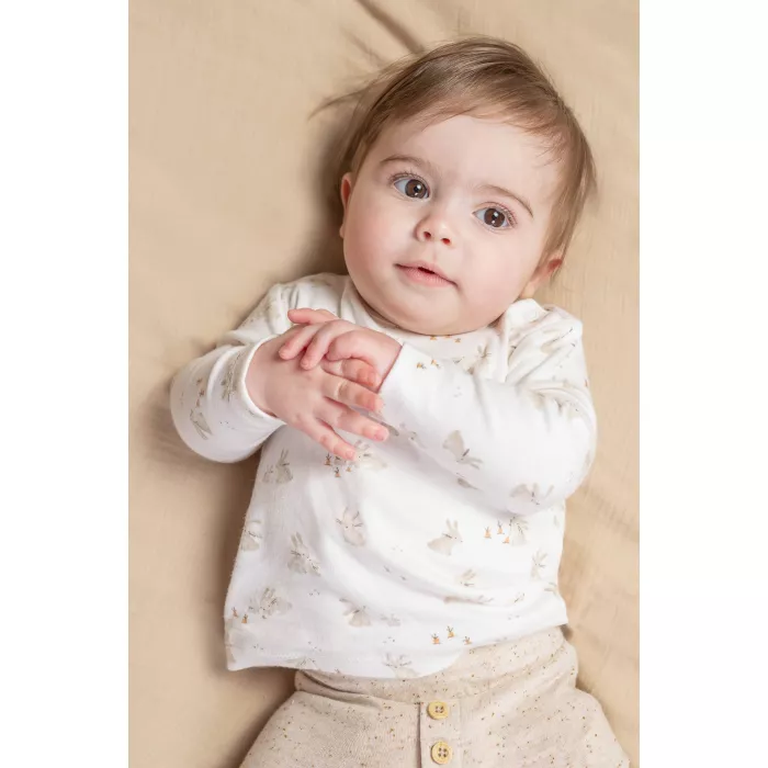 Bluza cu maneca lunga din bumbac organic - Baby Bunny - Little Dutch