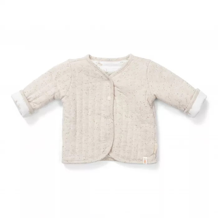 Jacheta reversibila din bumbac organic - Baby Bunny/Nappy Sand - Little Dutch