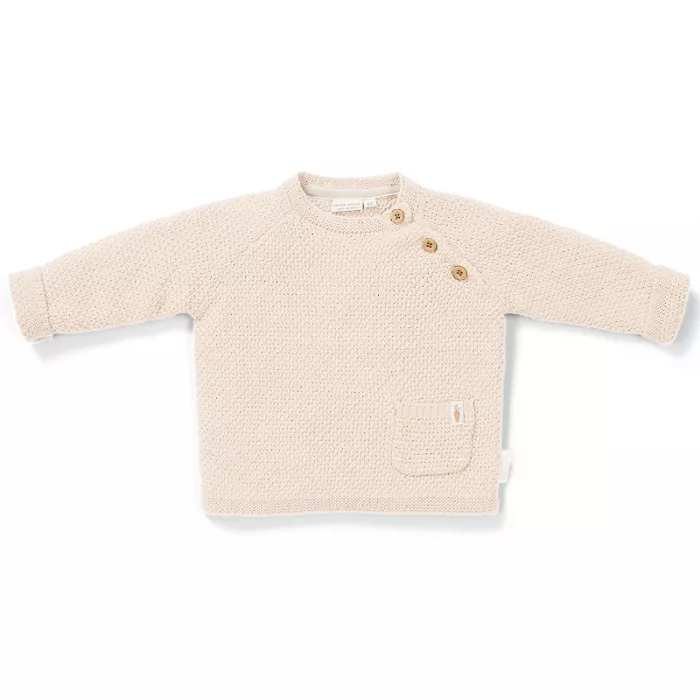 Pulover din tricot de bumbac organic - Sand - Baby Banny - Little Dutch