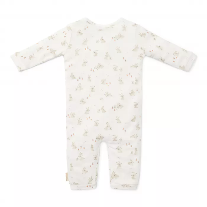 Salopeta din bumbac organic print complet - Baby Bunny - Little Dutch