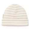 Caciulita din bumbac organic pentru bebelusi - Stripe Sand/White - Little Dutch