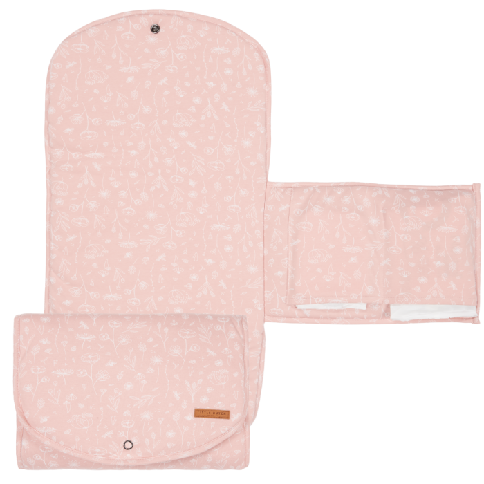 Salteluta portabila pentru schimbat scutece - Wild Flowers Pink - Little Dutch Salteluta portabila pentru schimbat scutece - Wild Flowers Pink - Little Dutch