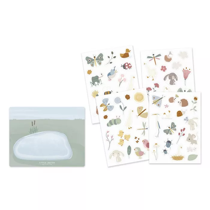 Autocolante reutilizabile pentru sticla - Flowers & Butterflies - Little Dutch