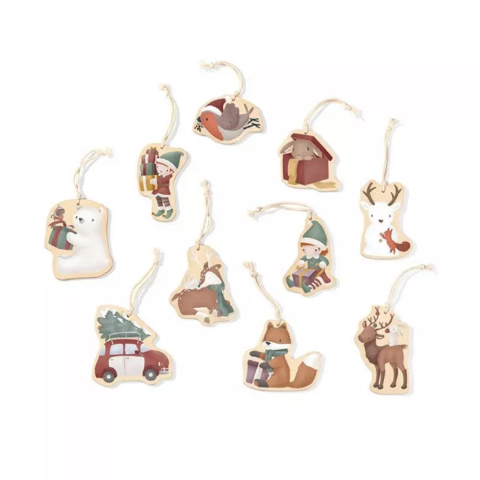 Accesorii pentru Craciun din lemn FSC - Little Dutch